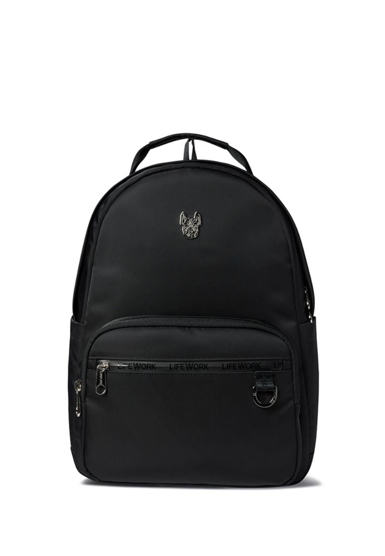 Zip Closure Backpack Black