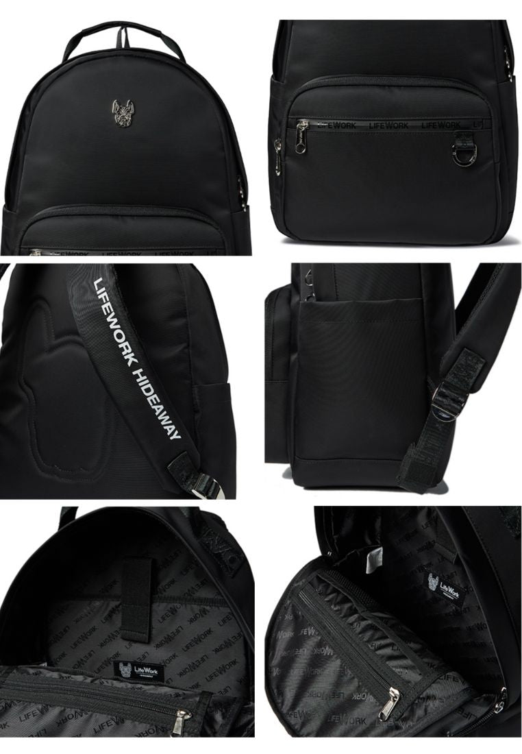Zip Closure Backpack Black