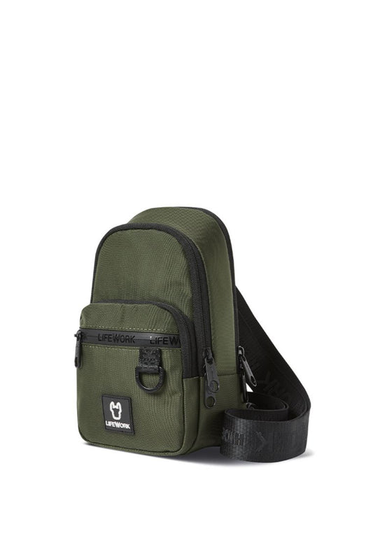 Zipper Pocket Mini Slingbag Khaki