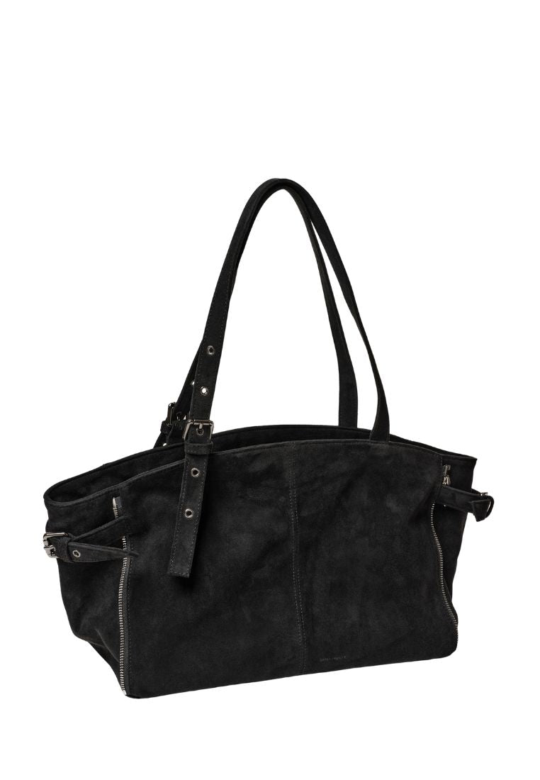 Zipper Shopper M Suede Black