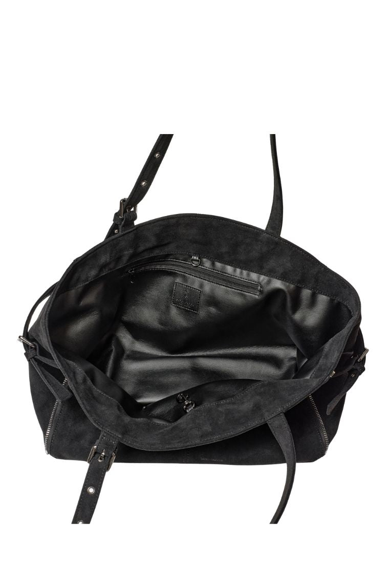 Zipper Shopper M Suede Black