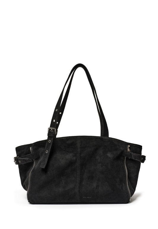 [DEFECT SALE 266] Zipper Shopper Suede Black M