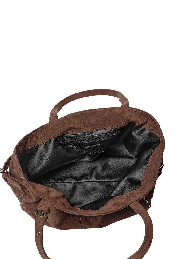 Zipper Shopper M Suede Brown