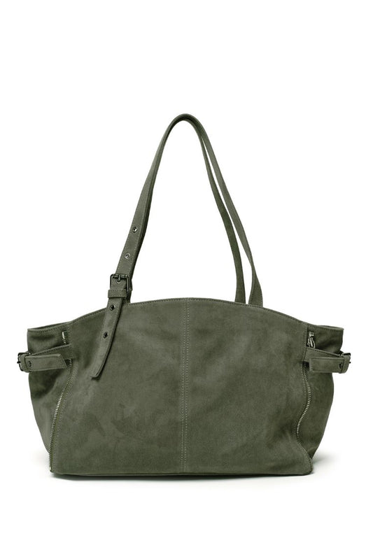 Zipper Shopper M Suede Khaki