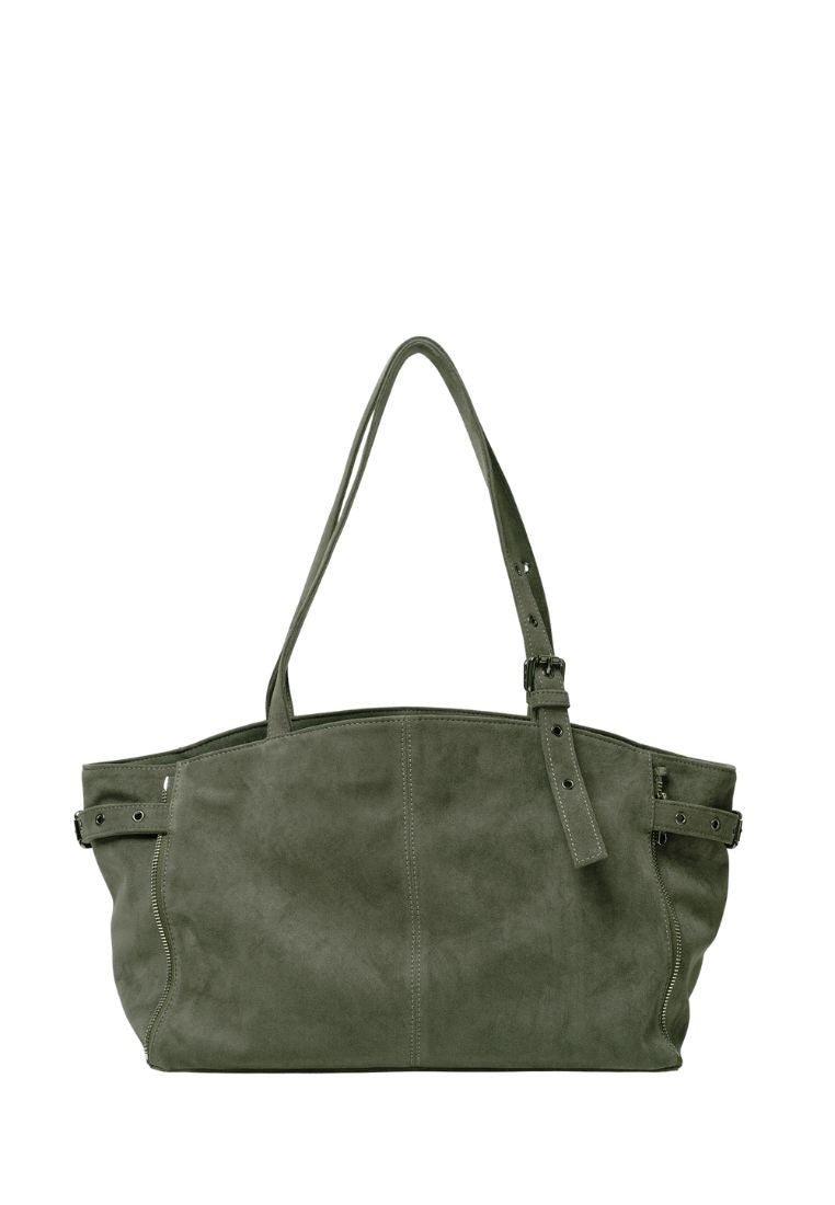 Zipper Shopper M Suede Khaki