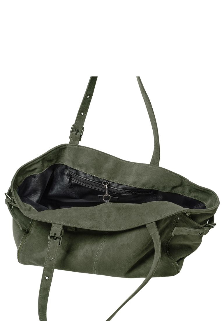 Zipper Shopper M Suede Khaki