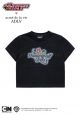 The Powerpuff Girls x Acmedelavie Gradient Curlylogo Crop T-Shirts Black