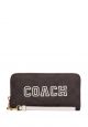 Long Zip Around Wallet In Signature Canvas With Varsity Motif Chalk Multi