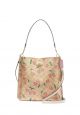 Mollie Bucket Bag In Signature Canvas With Heart Cherry Print Light Khaki Multi