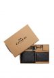 Boxed 3 In 1 Wallet Gift Set In Signature Canvas Oxblood