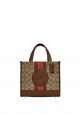 Signature Jacquard Dempsey Tote 22 Saddle Multi