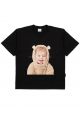 Baby Face Bear Doll Short Sleeve T-Shirt Black