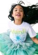 [KIDS] Tshirt FlowerMardi Gradation White Lime