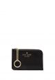 Madison Medium L-Zip Card Holder Black