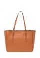 Commuter Leather Tote Bag Smoked Almond