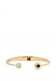 Spot The Spade Open Hinge Bangle Black