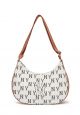 Big Classic MONOGRAM Jacquard L-Hobo Bag NEW YORK YANKEES cream