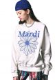 Sweatshirt Flower Mardi White Vivid Blue