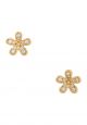 Gleaming Gardenia Flower Studs Gold