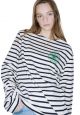 Tshirt Long Sleeve Stripe Ivory Green