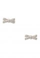 Double Bow Studs Imitation Rhodium