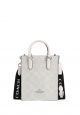 North South Mini Tote In Signature Canvas Glacier White