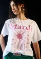 T-Shirt FlowerMardi Glitter White Violet