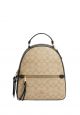 Jordyn Backpack In Blocked Signature Canvas Brown Multi