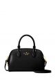 Madison Saffiano Leather Duffle Crossbody Black