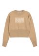 W Classic Logo Crop Knit Beige