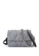 Small Quilted Pillow Bag Rock Grey