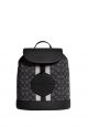 Dempsey Drawstring Backpack In Signature Jacquard With Coach Patch And Stripe Smoke Black Multi