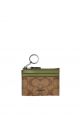 Mini Skinny Id Case In Signature Canvas Olive Green