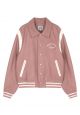 Chain Logo Varsity Jacket Pink