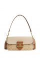 Morgan Shoulder Bag In Blocked Signature Canvas Light Khaki Multi