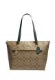 Gallery Tote In Signature Canvas Amazon Green