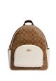 Court Backpack In Signature Canvas Khaki Chalk