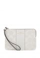 Corner Zip Wristlet In Signature Canvas Glacier White