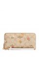 Long Zip Around Wallet In Signature Canvas With Nostalgic Ditsy Print