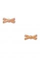 Double Bow Studs Rose Gold