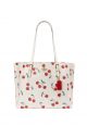 Mollie Tote With Heart Cherry Print Chalk Multi