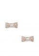 Ready Set Bow Pave Bow Studs Rose Gold