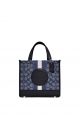 Signature Jacquard Dempsey Tote 22 Navy Multi