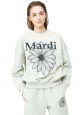 Sweatshirt Flower Mardi Oatmeal Black