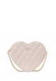 Love Shack Quilted Heart Crossbody Purse Light Rosebud