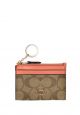 Mini Skinny Id Case In Signature Canvas Light Coral