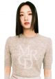 Mohair Top Puff Sleeve MRCD Grey Ivory