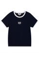 W Classic Logo Ringer Tee Navy