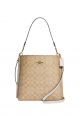 Mollie Bucket Bag In Signature Canvas Light Khaki Chalk