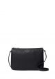 Leila Triple Gusset Crossbody Black